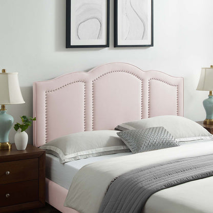 Cecilia Full/Queen Performance Velvet Headboard, Velvet, Pink, 21876