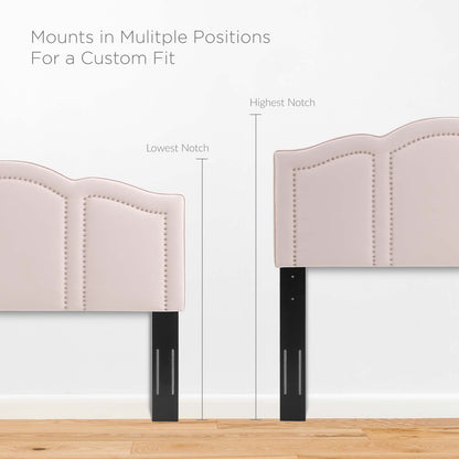 Cecilia Full/Queen Performance Velvet Headboard, Velvet, Pink, 21876