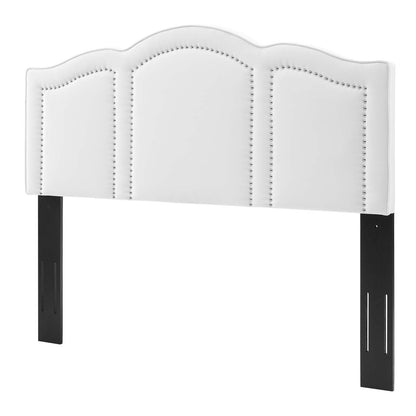 Cecilia Full/Queen Performance Velvet Headboard, Velvet, White, 21878