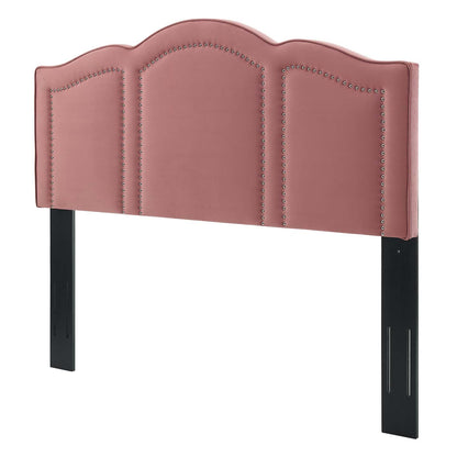 Cecilia King/California King Performance Velvet Headboard, Velvet, Pink, 21880