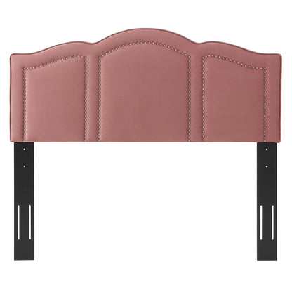Cecilia King/California King Performance Velvet Headboard, Velvet, Pink, 21880