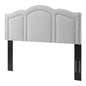 Cecilia King/California King Performance Velvet Headboard, Velvet, Light Grey Gray, 21881