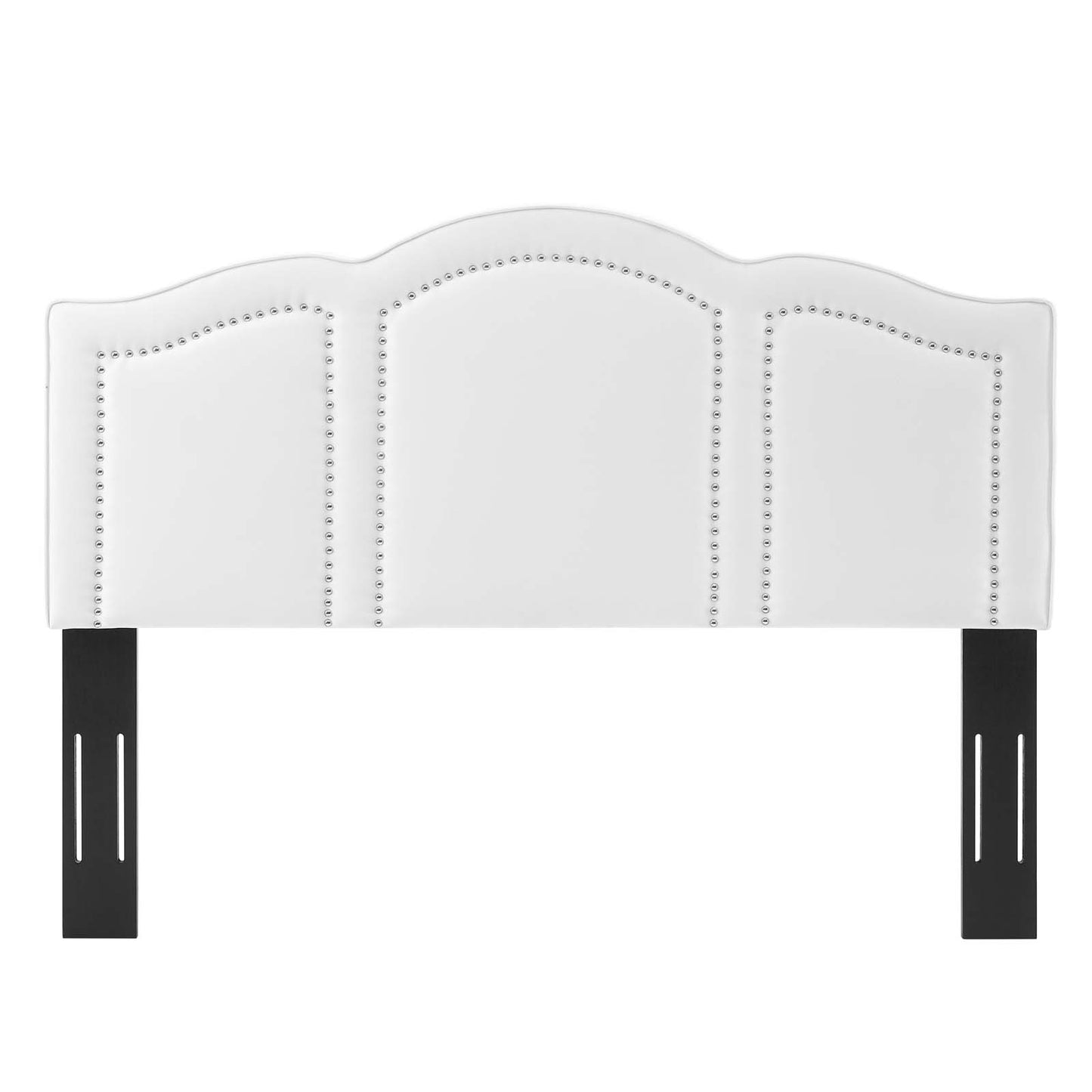Cecilia King/California King Performance Velvet Headboard, Velvet, White, 21886
