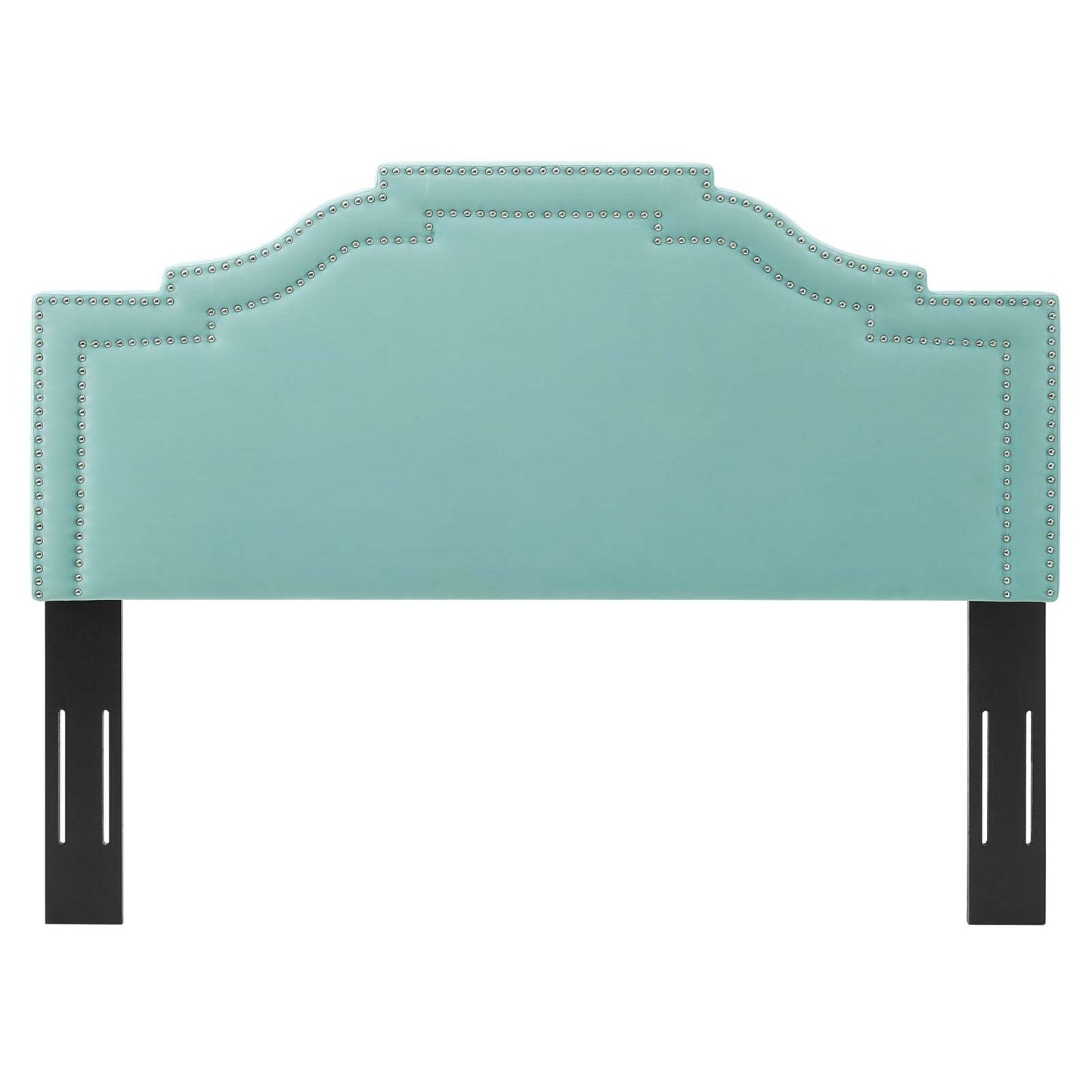 Lucia Twin Performance Velvet Headboard, Velvet, Blue, 21890