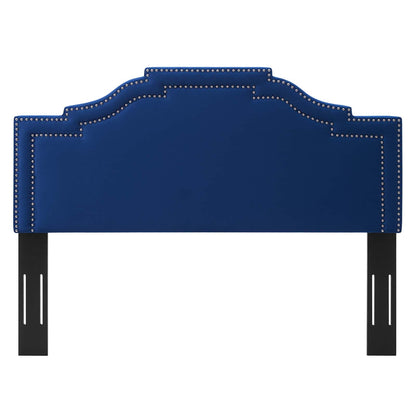 Lucia Twin Performance Velvet Headboard, Velvet, Blue Navy, 21891
