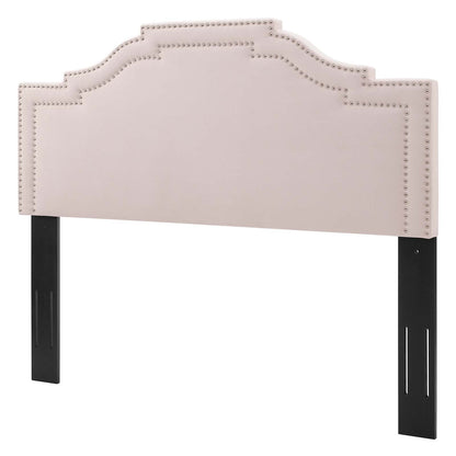 Lucia Twin Performance Velvet Headboard, Velvet, Pink, 21892