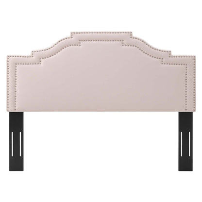 Lucia Twin Performance Velvet Headboard, Velvet, Pink, 21892