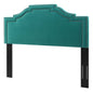 Lucia Full/Queen Performance Velvet Headboard, Velvet, Teal Blue, 21901