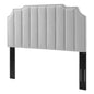 Rosalind Performance Velvet Twin Headboard, Velvet, Light Grey Gray, 21913