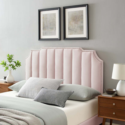Rosalind Performance Velvet Full/Queen Headboard, Velvet, Pink, 21924