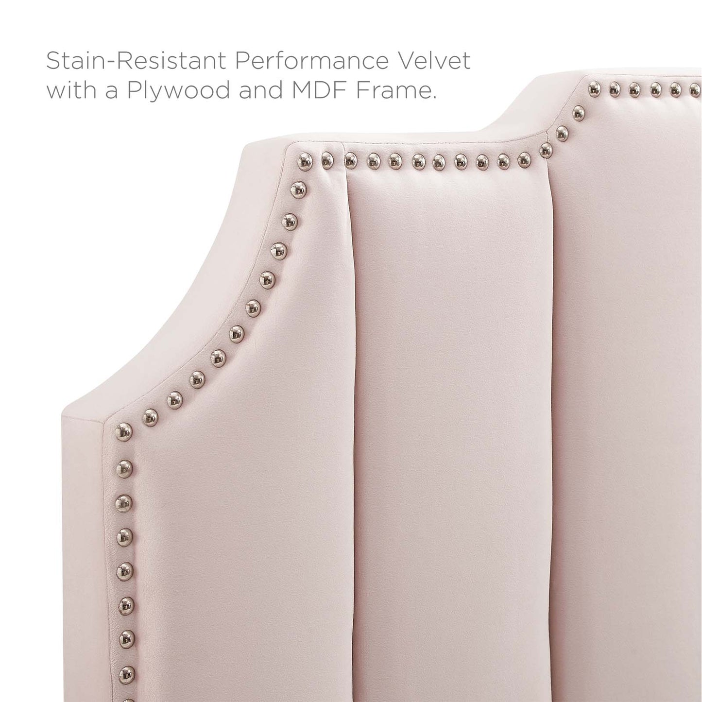 Rosalind Performance Velvet Full/Queen Headboard, Velvet, Pink, 21924