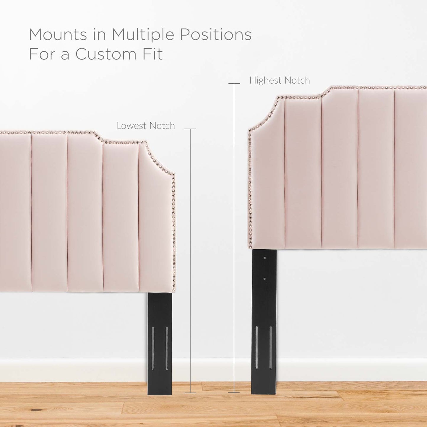 Rosalind Performance Velvet Full/Queen Headboard, Velvet, Pink, 21924