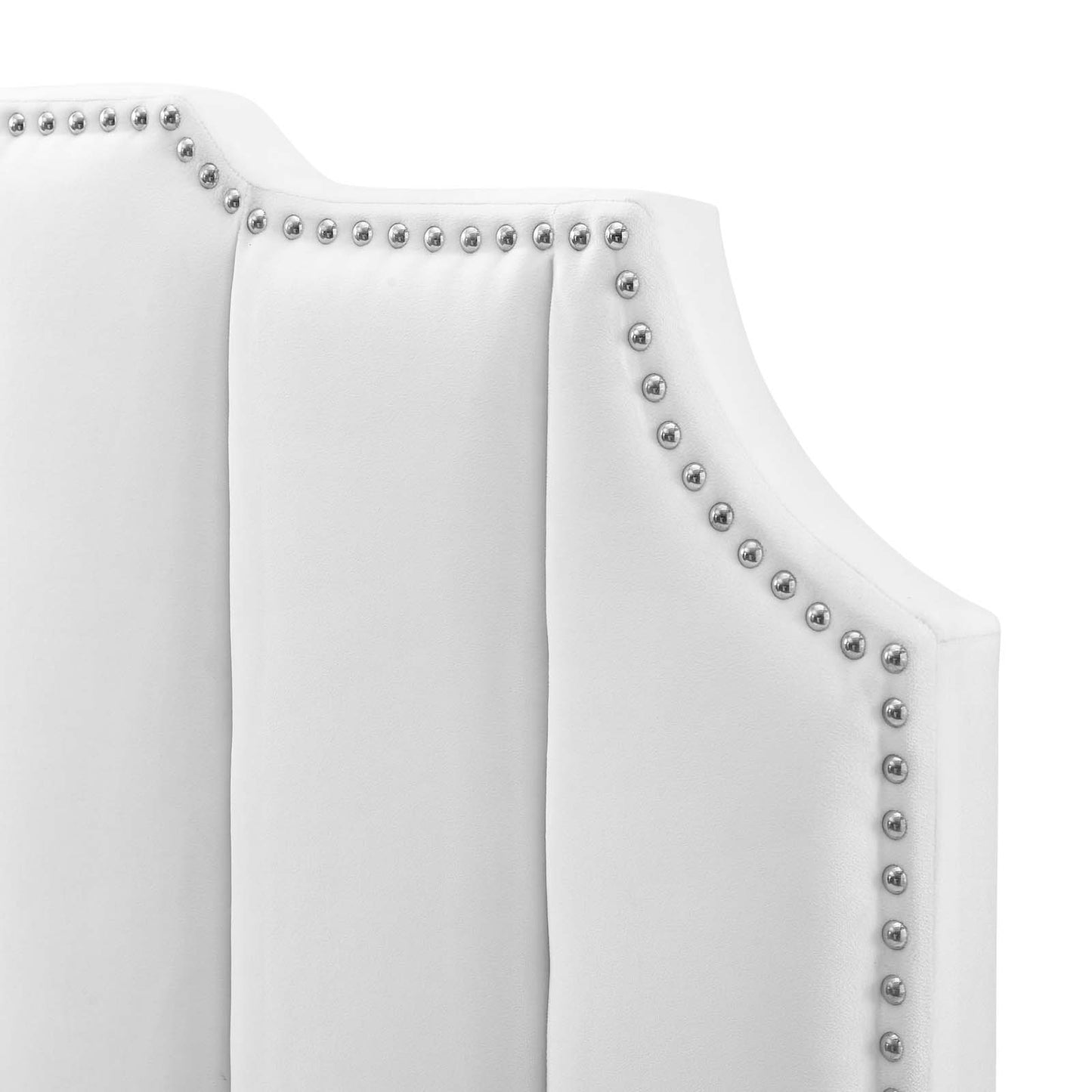 Rosalind Performance Velvet Full/Queen Headboard, Velvet, White, 21926