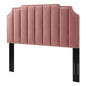 Rosalind Performance Velvet King/California King Headboard, Velvet, Pink, 21928