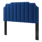 Rosalind Performance Velvet King/California King Headboard, Velvet, Blue Navy, 21931