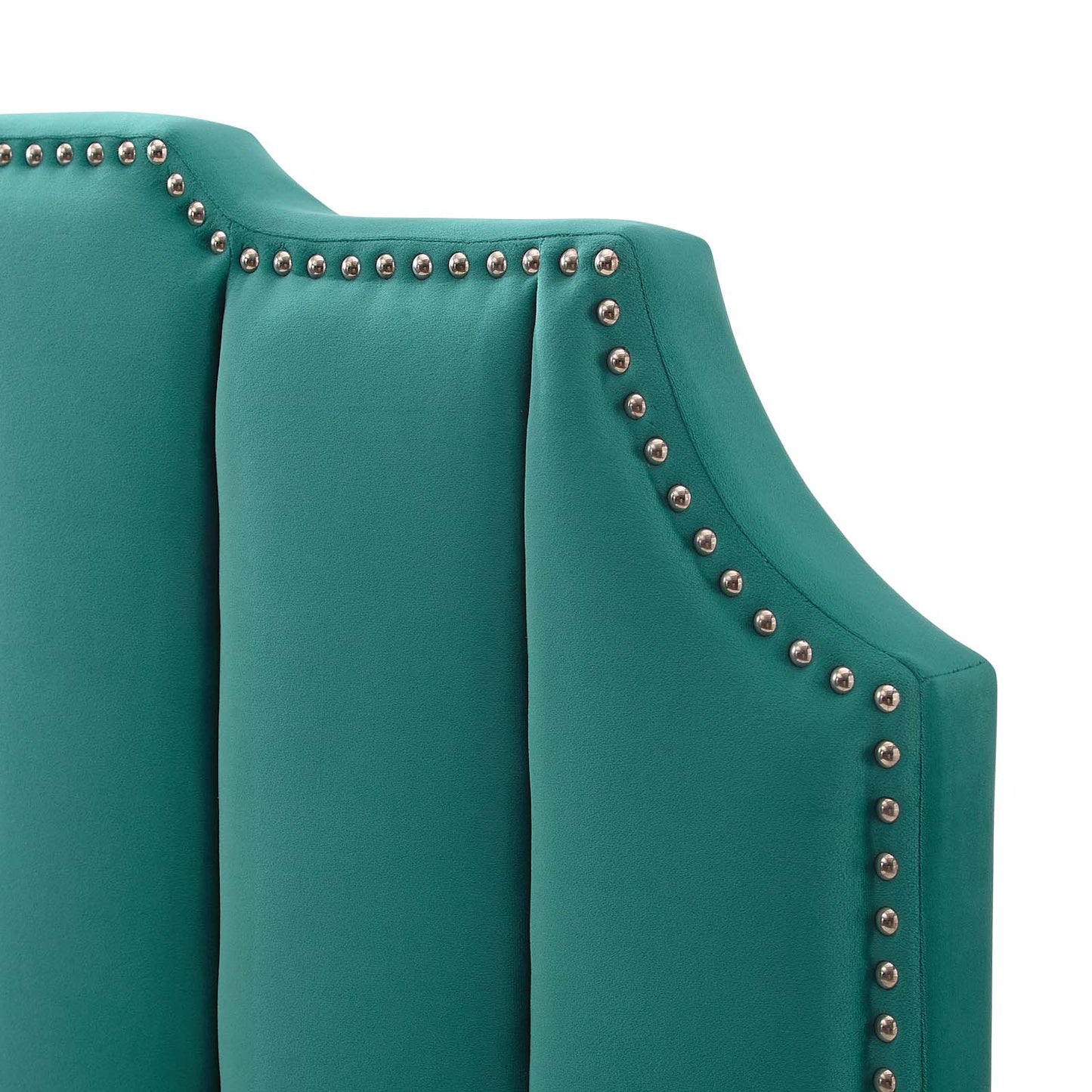 Rosalind Performance Velvet King/California King Headboard, Velvet, Teal Blue, 21933