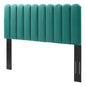 Delilah Performance Velvet Twin Headboard, Velvet, Teal Blue, 21941