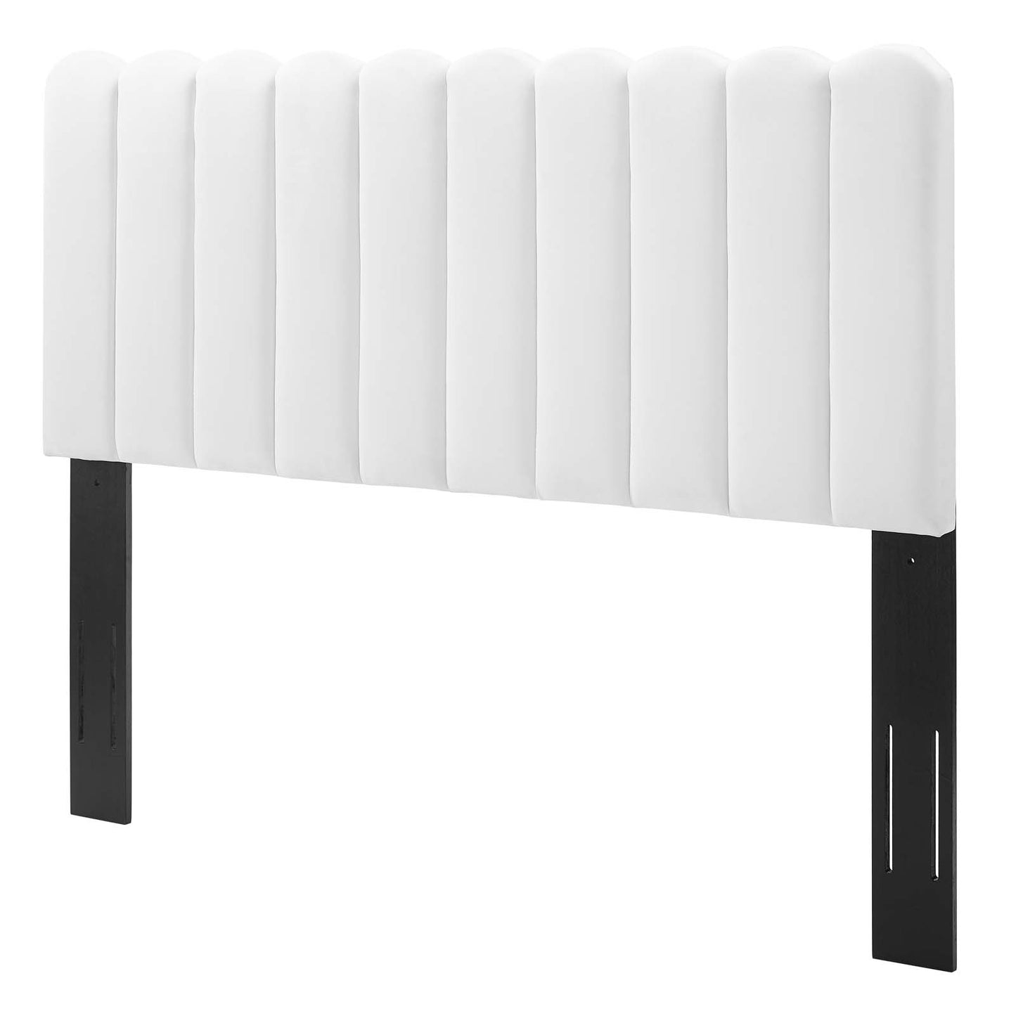 Delilah Performance Velvet Twin Headboard, Velvet, White, 21942
