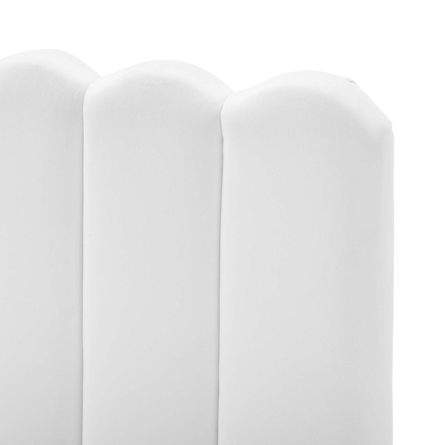 Delilah Performance Velvet Twin Headboard, Velvet, White, 21942
