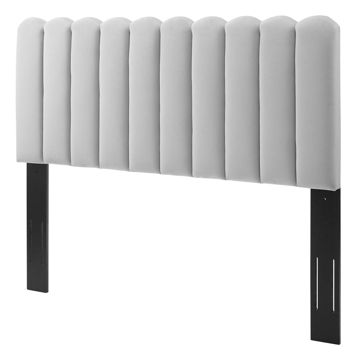 Delilah Performance Velvet Full/Queen Headboard, Velvet, Light Grey Gray, 21945