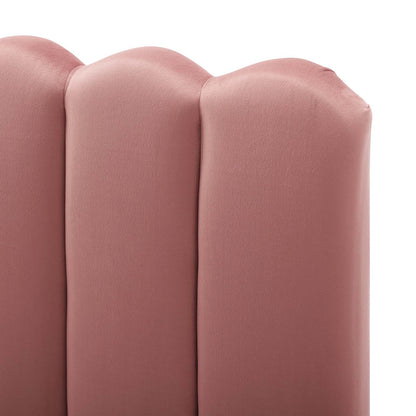 Delilah Performance Velvet King/California King Headboard, Velvet, Pink, 21952