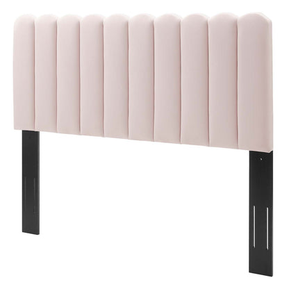 Delilah Performance Velvet King/California King Headboard, Velvet, Pink, 21956