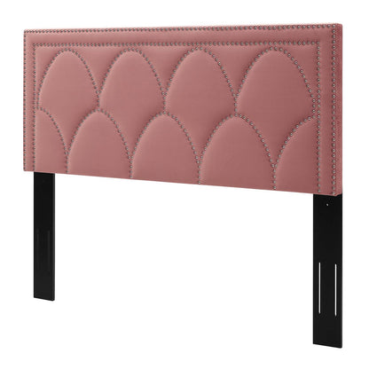 Greta Performance Velvet Full/Queen Headboard, Velvet, Pink, 21960