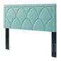 Greta Performance Velvet Full/Queen Headboard, Velvet, Blue, 21962
