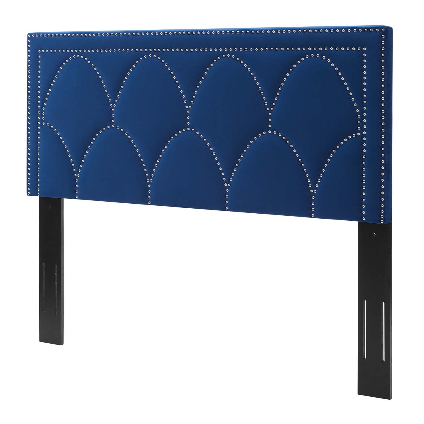 Greta Performance Velvet Full/Queen Headboard, Velvet, Blue Navy, 21963