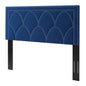 Greta Performance Velvet Full/Queen Headboard, Velvet, Blue Navy, 21963