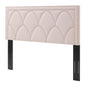 Greta Performance Velvet Full/Queen Headboard, Velvet, Pink, 21964