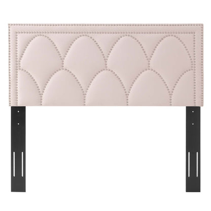 Greta Performance Velvet Full/Queen Headboard, Velvet, Pink, 21964