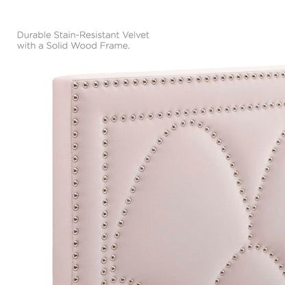 Greta Performance Velvet Full/Queen Headboard, Velvet, Pink, 21964
