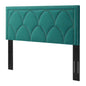 Greta Performance Velvet Full/Queen Headboard, Velvet, Teal Blue, 21965