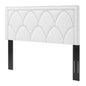 Greta Performance Velvet Full/Queen Headboard, Velvet, White, 21966