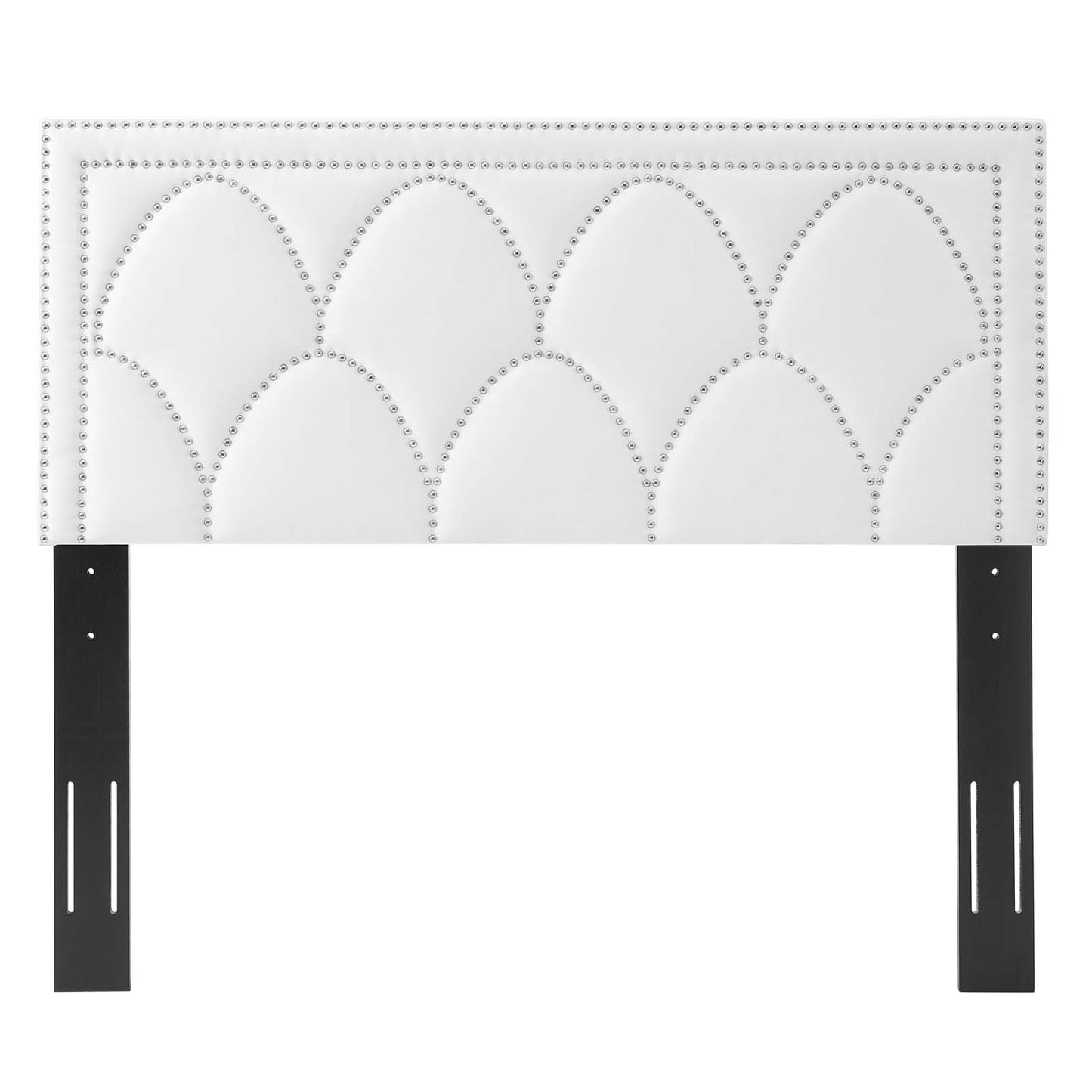 Greta Performance Velvet Full/Queen Headboard, Velvet, White, 21966