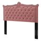 Louisa Tufted Performance Velvet Full/Queen Headboard, Velvet, Pink, 21968