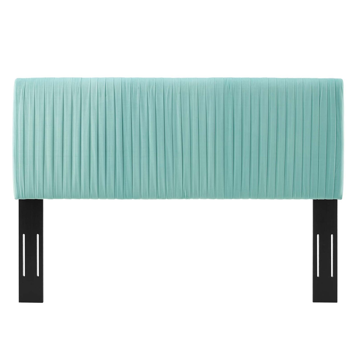 Eloise Channel Tufted Performance Velvet King/California King Headboard, Velvet, Blue, 21994