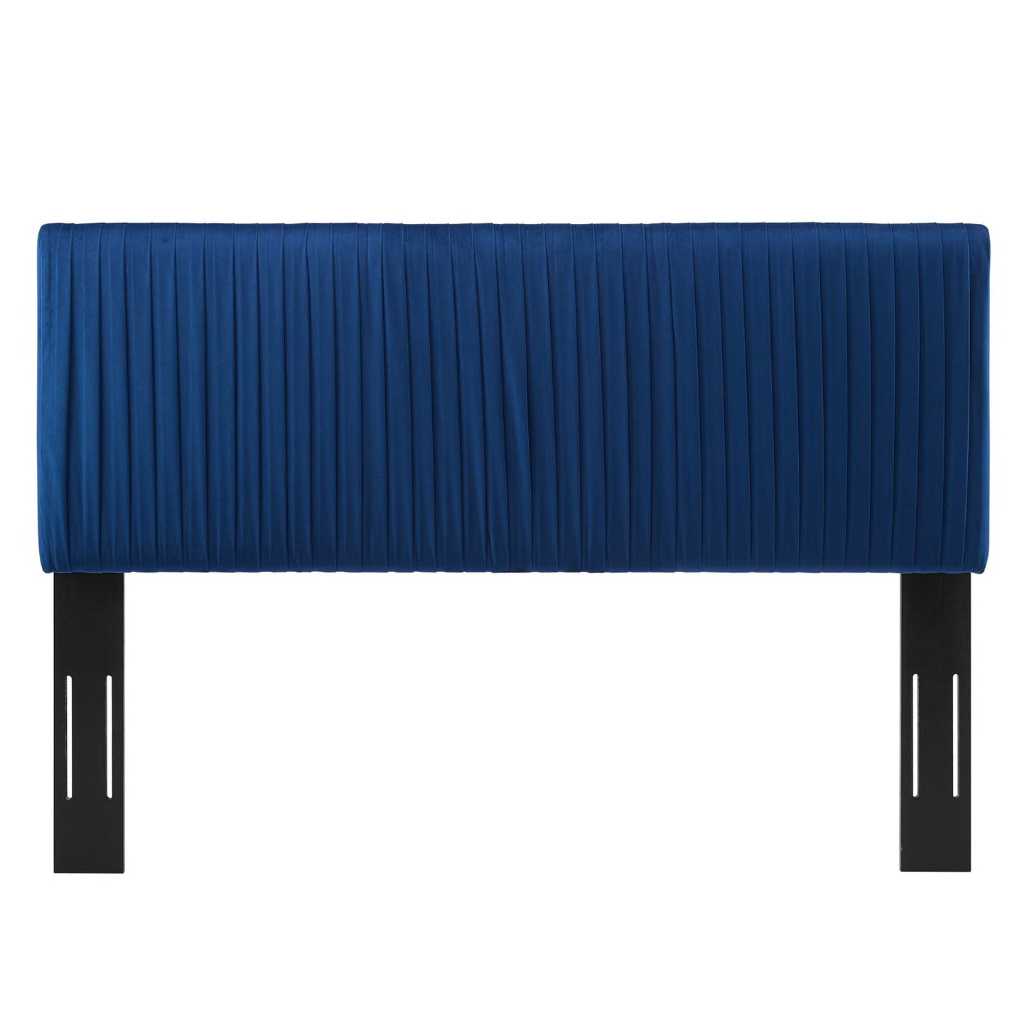 Eloise Channel Tufted Performance Velvet King/California King Headboard, Velvet, Blue Navy, 21995