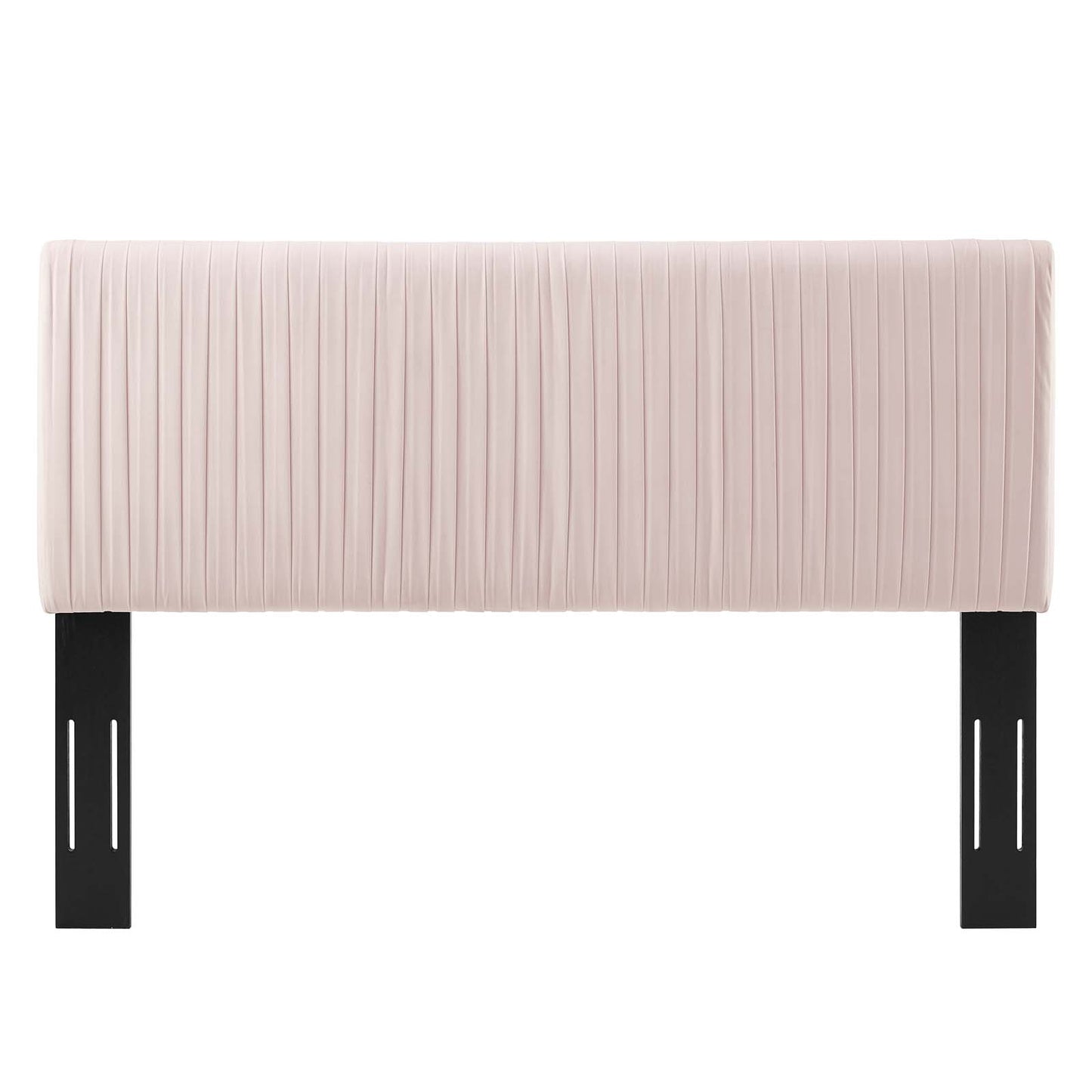 Eloise Channel Tufted Performance Velvet King/California King Headboard, Velvet, Pink, 21996