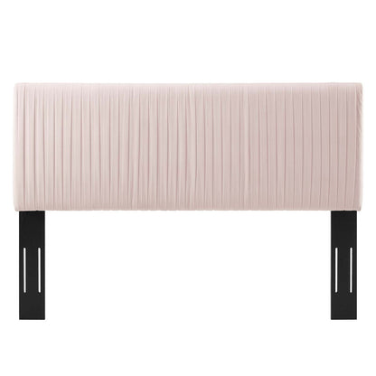 Eloise Channel Tufted Performance Velvet King/California King Headboard, Velvet, Pink, 21996