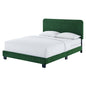Celine Channel Tufted Performance Velvet Queen Bed, Velvet, Green, 22009