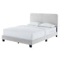 Celine Channel Tufted Performance Velvet Twin Bed, Velvet, Light Grey Gray, 22029
