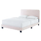 Celine Channel Tufted Performance Velvet King Platform Bed, Velvet, Pink, 22041