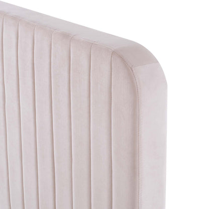 Celine Channel Tufted Performance Velvet King Platform Bed, Velvet, Pink, 22041