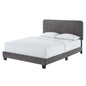 Celine Channel Tufted Performance Velvet Queen Platform Bed, Velvet, Grey Gray, 22046