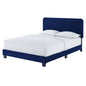 Celine Channel Tufted Performance Velvet Full Platform Bed, Velvet, Blue Navy, 22058