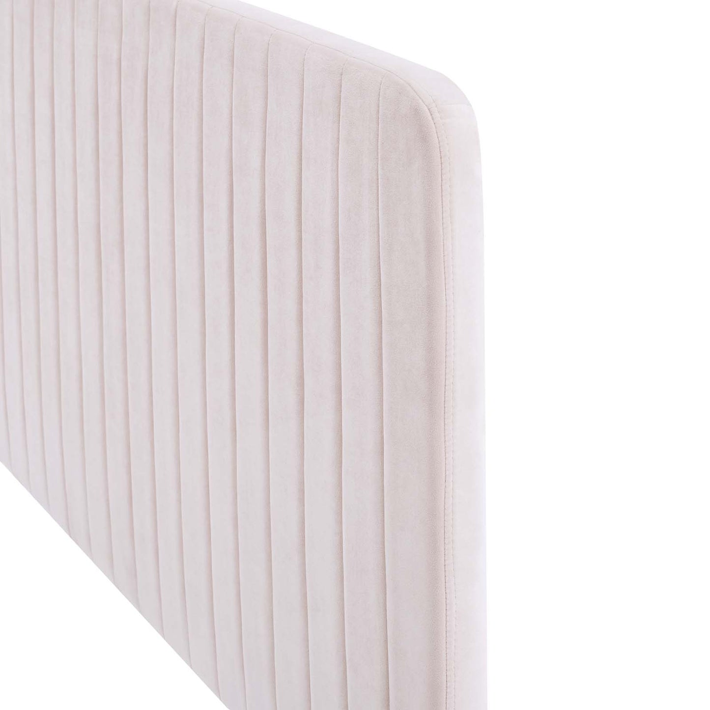 Milenna Channel Tufted Performance Velvet Full/Queen Headboard, Velvet, Pink, 22084