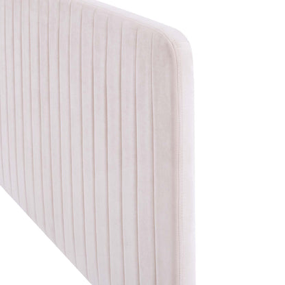 Milenna Channel Tufted Performance Velvet Full/Queen Headboard, Velvet, Pink, 22084