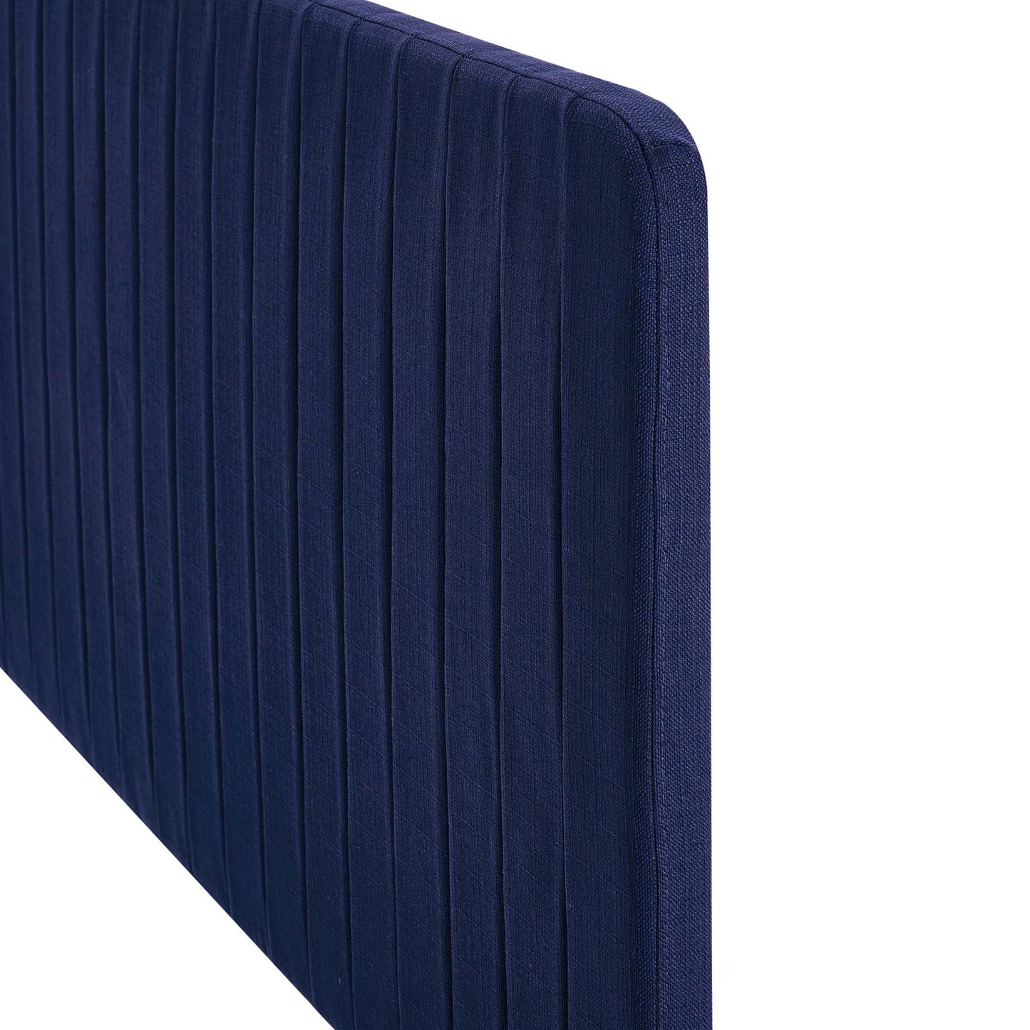 Milenna Channel Tufted Upholstered Fabric Full/Queen Headboard, Fabric, Dark Blue, 22087